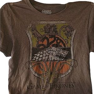 Game of Thrones grey short sleeve tee shirt M